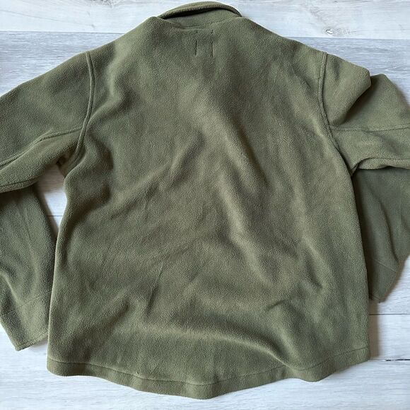 GAP Recycled Arctic Fleece Overshirt Army Jacket Green S Nwt - Picture 3 of 3